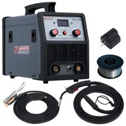 AM AMICO ELECTRIC 130 Amp MIG Wire Feeder Flux Cored Wire Gasless Welder, 115-Volt and 230-Volt IGBT Inverter Welding, 80% Duty Cycle