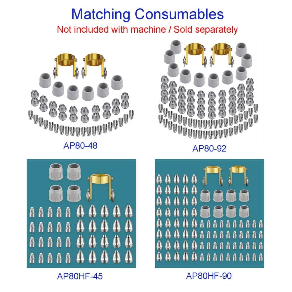 AM AMICO ELECTRIC 50 Amp Non-Touch Pilot Arc Plasma Cutter, 4/5 in. Clean Cut, 80% Duty Cycle 90-Volt to 300-Volt Wide Voltage 2 AM AMICO ELECTRIC 50 Amp Non-Touch Pilot Arc Plasma Cutter, 4/5 in. Clean Cut, 80% Duty Cycle 90-Volt to 300-Volt Wide Voltage - Image 2