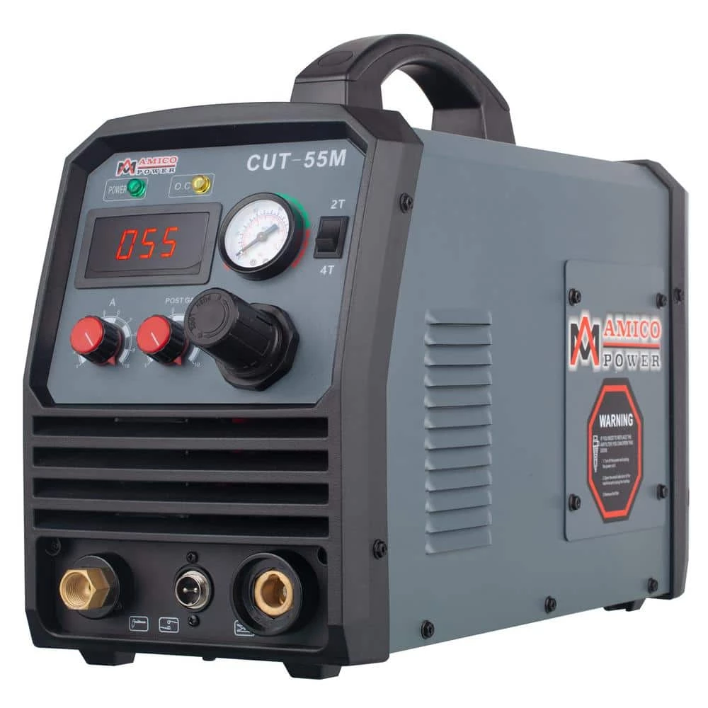 AMICO POWER 55 Amp 95-Volt to 260-Volt Wide Voltage Plasma Cutter with 3/5 in. Clean Cut and Power Cords Can Extend to 700 ft. 1 AMICO POWER 55 Amp 95-Volt to 260-Volt Wide Voltage Plasma Cutter with 3/5 in. Clean Cut and Power Cords Can Extend to 700 ft.