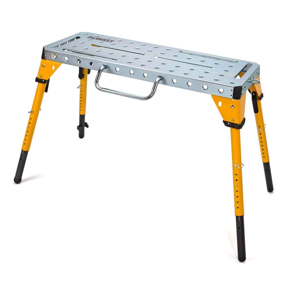 DEWALT 46 in. x 18 in. Adjustable Height Portable Folding Steel Welding Table and Workbench 1 DEWALT 46 in. x 18 in. Adjustable Height Portable Folding Steel Welding Table and Workbench