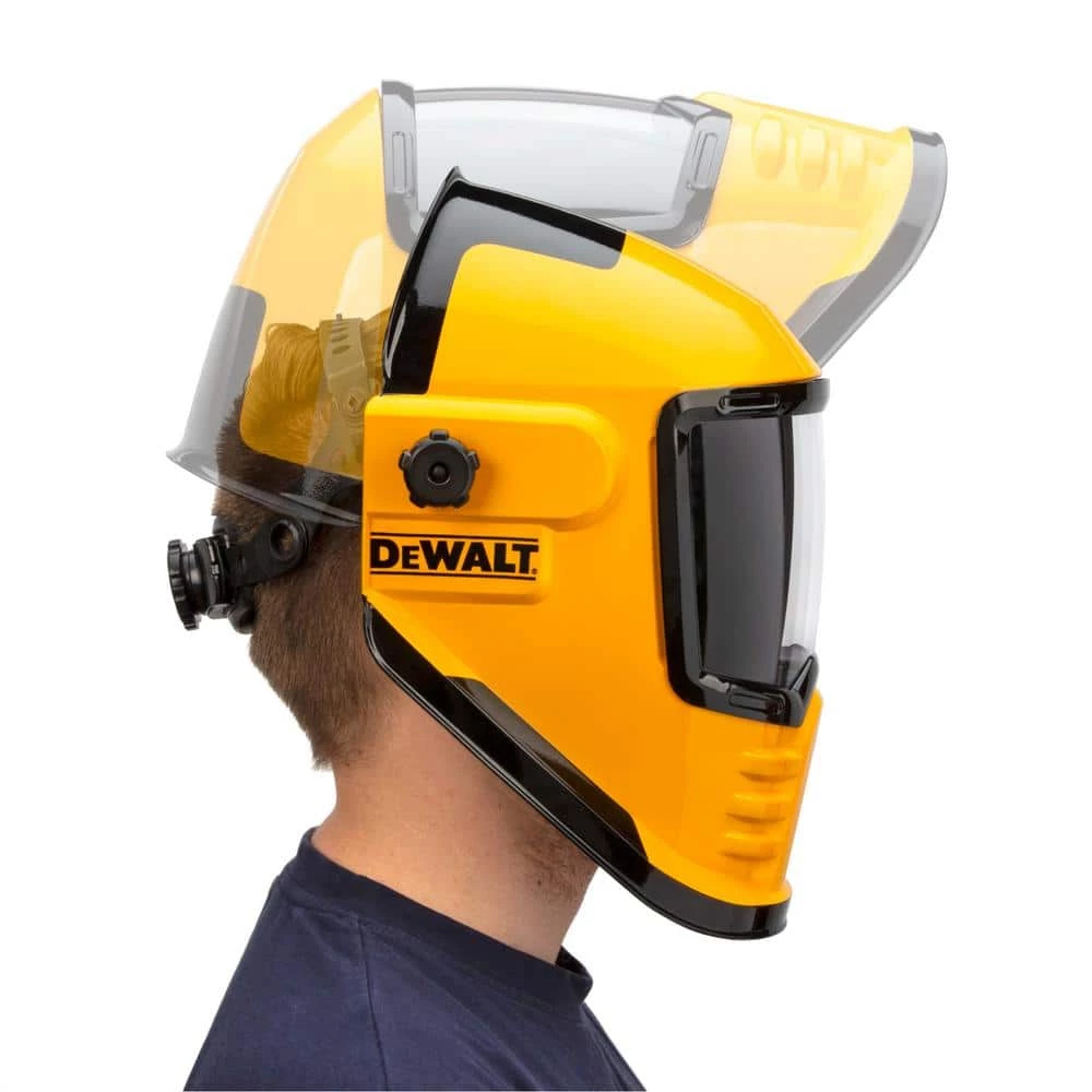DEWALT 3.9 in. x 2.4 in. Wide-View Auto-Darkening Welding Helmet with Variable Number 4-13 Shade Lens 2 DEWALT 3.9 in. x 2.4 in. Wide-View Auto-Darkening Welding Helmet with Variable Number 4-13 Shade Lens - Image 2