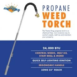Flame King 24,000 BTU Propane Torch Weed Burner Ice Melter Self Lighting -Welding & Soldering Tools Sales flame king torches tanks pq810cga 1f 1000