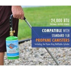 Flame King 24,000 BTU Propane Torch Weed Burner Ice Melter Self Lighting -Welding & Soldering Tools Sales flame king torches tanks pq810cga 4f 1000