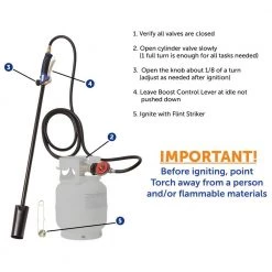 Flame King 100,000 BTU Propane Torch Kit Heavy-Duty Weed Burner with Flint Striker -Welding & Soldering Tools Sales flame king torches tanks ysnpq1000t fa 1000