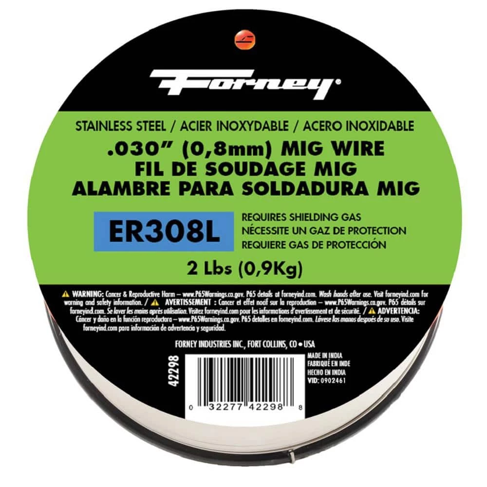 Forney 0.030 Dia 308ER Stainless Steel MIG Wire 2 lb. Spool 4 Forney 0.030 Dia 308ER Stainless Steel MIG Wire 2 lb. Spool - Image 4