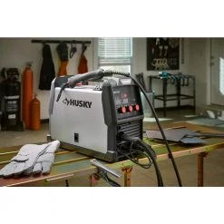 Husky Single Phase 140 Amp 120-Volt AC Gas MIG Wire Feed Welder with Gas Regulator -Welding & Soldering Tools Sales husky mig welders pioneermig140 1f 1000