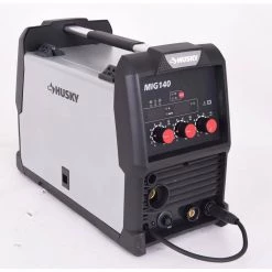 Husky Single Phase 140 Amp 120-Volt AC Gas MIG Wire Feed Welder with Gas Regulator