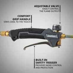 Ivation 320,000 BTU Adjustable Flame Propane Torch, Heavy Duty Blowtorch and Weed Burner -Welding & Soldering Tools Sales ivation torches tanks ivaprotorch4 4f 1000