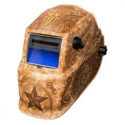 Lincoln Electric Auto-Darkening Welding Helmet with Variable Shade Lens No. 7-13 (1.73 x 3.82 in. Viewing Area), Lonestar Design
