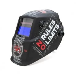 Lincoln Electric Auto-Darkening Welding Helmet with Variable Shade Lens No. 7-13 (1.73 x 3.82 in. Viewing Area) No Rules No Limits Design