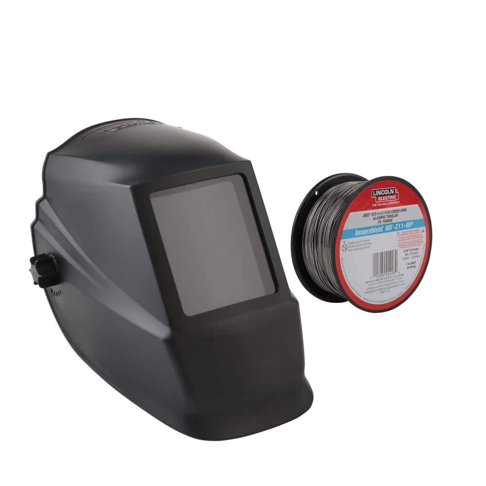 Lincoln Electric Welding Helmet with No 10 Lens with 0.035 in. Innershield NR211-MP Flux-Core Welding Wire (1 lb. Spool) 1 Lincoln Electric Welding Helmet with No 10 Lens with 0.035 in. Innershield NR211-MP Flux-Core Welding Wire (1 lb. Spool)