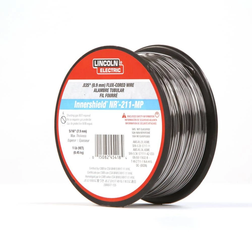 Lincoln Electric Welding Helmet with No 10 Lens with 0.035 in. Innershield NR211-MP Flux-Core Welding Wire (1 lb. Spool) 6 Lincoln Electric Welding Helmet with No 10 Lens with 0.035 in. Innershield NR211-MP Flux-Core Welding Wire (1 lb. Spool) - Image 6