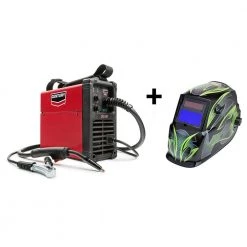 Lincoln Electric Century FC90 Flux Core Wire Feed Welder with Auto-Darkening Shade 9-13 Galaxis Welding Helmet