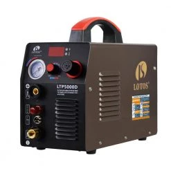 Lotos 50 Amp Non-Touch Pilot Arc Inverter Plasma Cutter for Metal, Dual Voltage 110V/220V, 1/2 in. Clean Cut