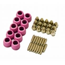 Lotos PCON40 Plasma Cutter Consumables 15 Nozzles 15 Electrodes 10 Cups for RED Color LTP5000D, LTPDC2000D, BLUE Color LTP6000