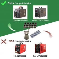 Lotos Plasma Cutter Consumables Sets for Brown LTP5000D and Brown LTPDC2000D (33-Piece) -Welding & Soldering Tools Sales lotos welding accessories pcs33 fa 1000
