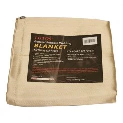 Lotos Welding Blanket 6 ft. x 8 ft. Gold Spatter Spark Safety Shield
