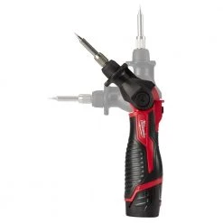 Milwaukee M12 12-Volt Lithium-Ion Cordless Soldering Iron with Soldering Iron Chisel Tip -Welding & Soldering Tools Sales milwaukee soldering irons 2488 20 49 80 0401 1d 1000