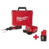 Milwaukee M12 12-Volt Lithium-Ion Cordless Soldering Iron Kit W/ (1) 1.5Ah Batteries, Charger, Hard Case & Free 3.0Ah Battery
