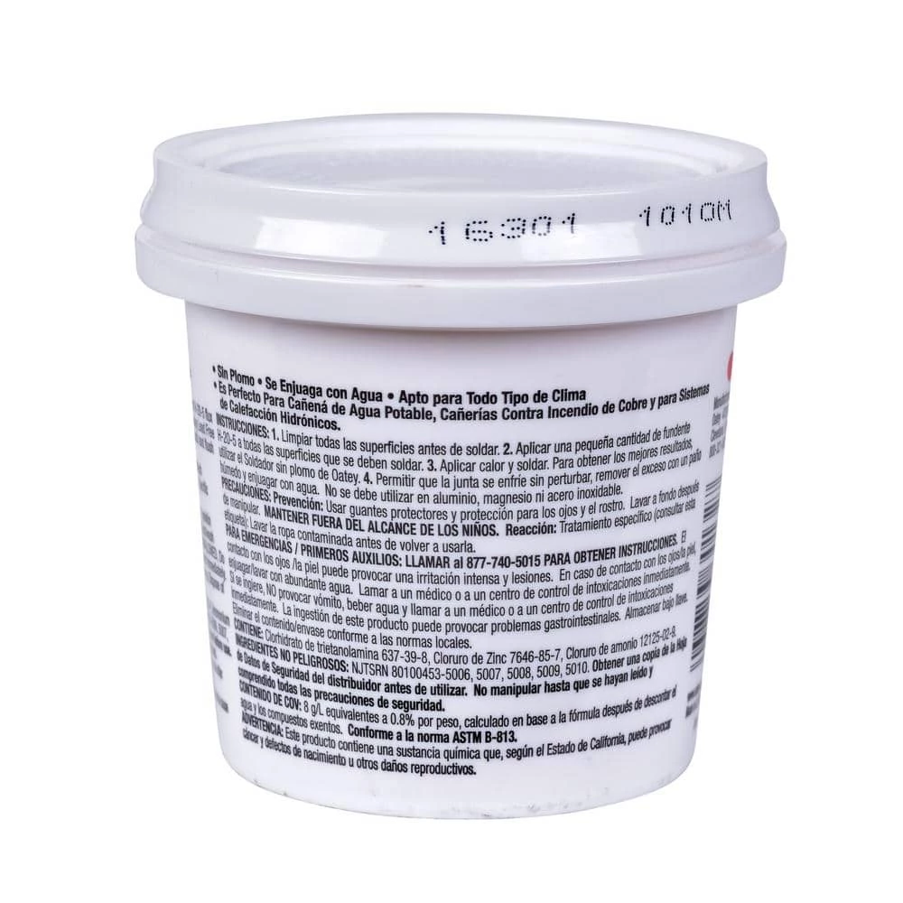 OATEY H-20 8 oz. Lead-Free Water Soluble Solder Flux Paste 4 OATEY H-20 8 oz. Lead-Free Water Soluble Solder Flux Paste - Image 4