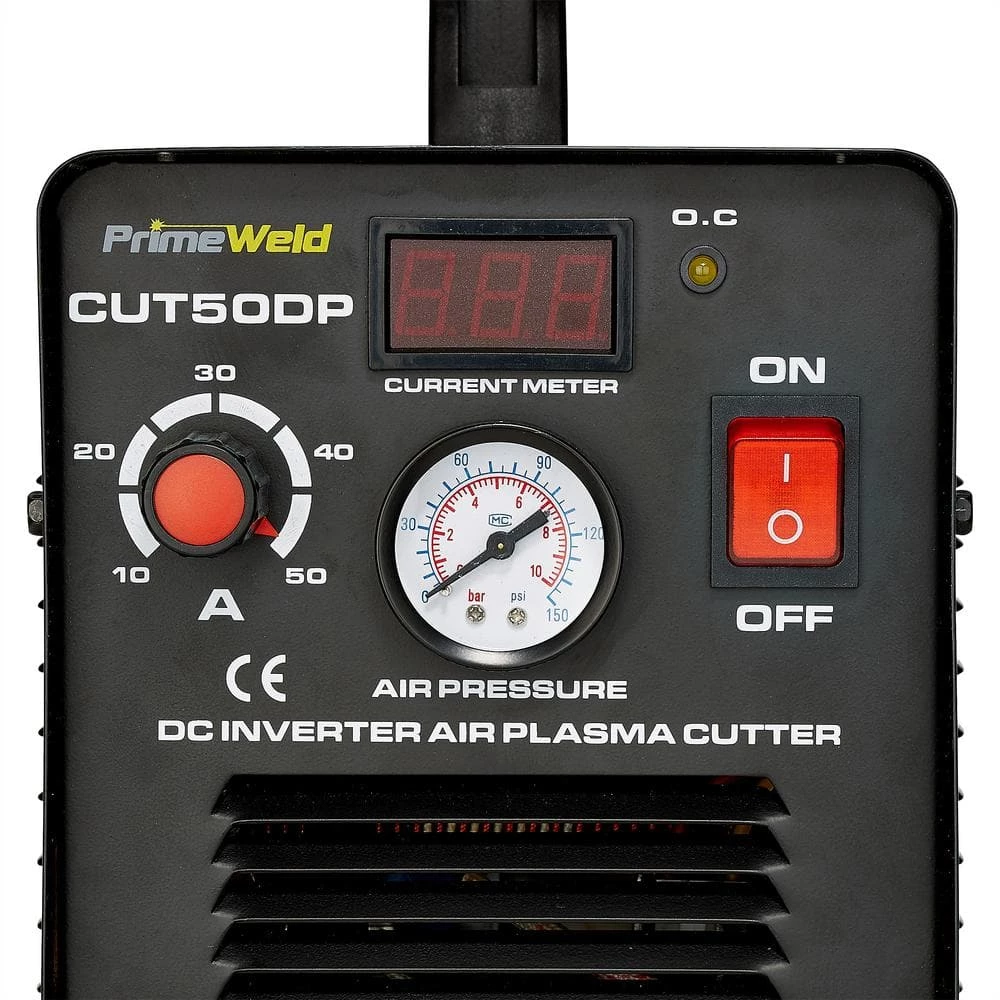 PrimeWeld 50 Amp Pilot Arc Plasma Cutter 1/2 in. Clean Cut 110-Volt/220-Volt DC Cutting Machine All Metals 2 PrimeWeld 50 Amp Pilot Arc Plasma Cutter 1/2 in. Clean Cut 110-Volt/220-Volt DC Cutting Machine All Metals - Image 2