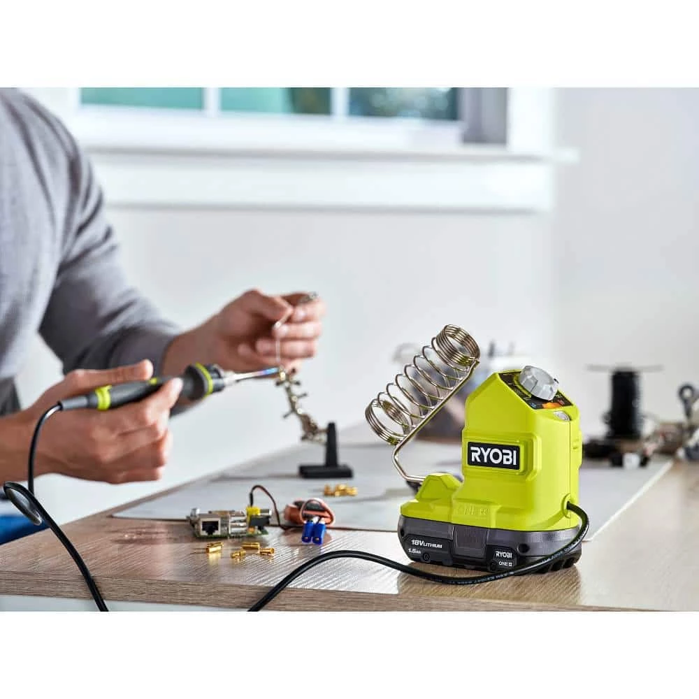 RYOBI ONE+ 18V Cordless 120-Watt Soldering Iron Topper Kit with 1.5 Ah Battery and Charger 5 RYOBI ONE+ 18V Cordless 120-Watt Soldering Iron Topper Kit with 1.5 Ah Battery and Charger - Image 5