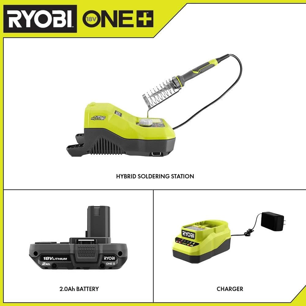 RYOBI ONE+ 18V Hybrid Soldering Station with 2.0 Ah Battery and Charger 2 RYOBI ONE+ 18V Hybrid Soldering Station with 2.0 Ah Battery and Charger - Image 2