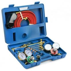 STARK USA Cut Welder Kit with Torch, Oxygen and Acetylene Regulators, 3/16 in. x 15 ft. Hose, Victor Type Cutting Welding Brazing