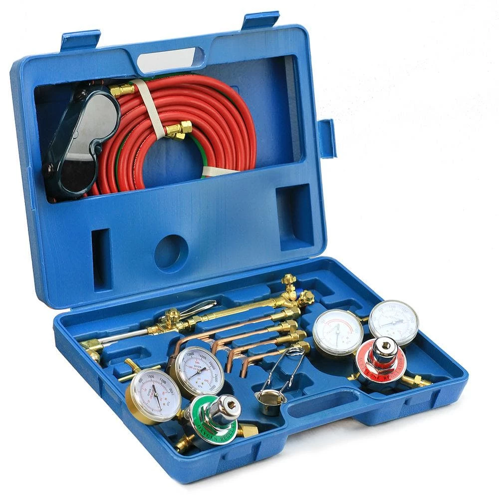 STARK USA Cut Welder Kit with Torch, Oxygen and Acetylene Regulators, 3/16 in. x 15 ft. Hose, Victor Type Cutting Welding Brazing 1 STARK USA Cut Welder Kit with Torch, Oxygen and Acetylene Regulators, 3/16 in. x 15 ft. Hose, Victor Type Cutting Welding Brazing