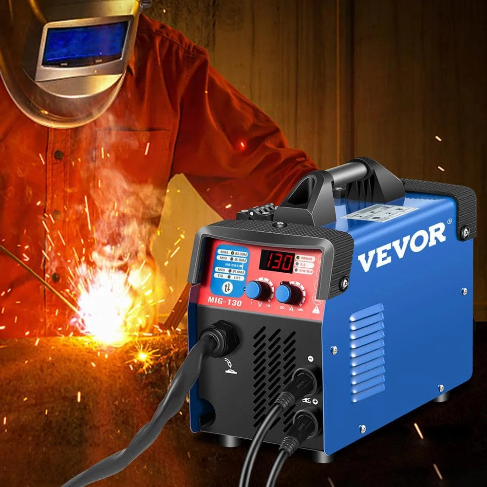 VEVOR 3 in 1 MMA/MIG/LIFT TIG Combo Welder 130 Amp 110-Volt IP21S Welding Machine with IGBT Inverter, Free Welding Wires Gun 8 VEVOR 3 in 1 MMA/MIG/LIFT TIG Combo Welder 130 Amp 110-Volt IP21S Welding Machine with IGBT Inverter, Free Welding Wires Gun - Image 8