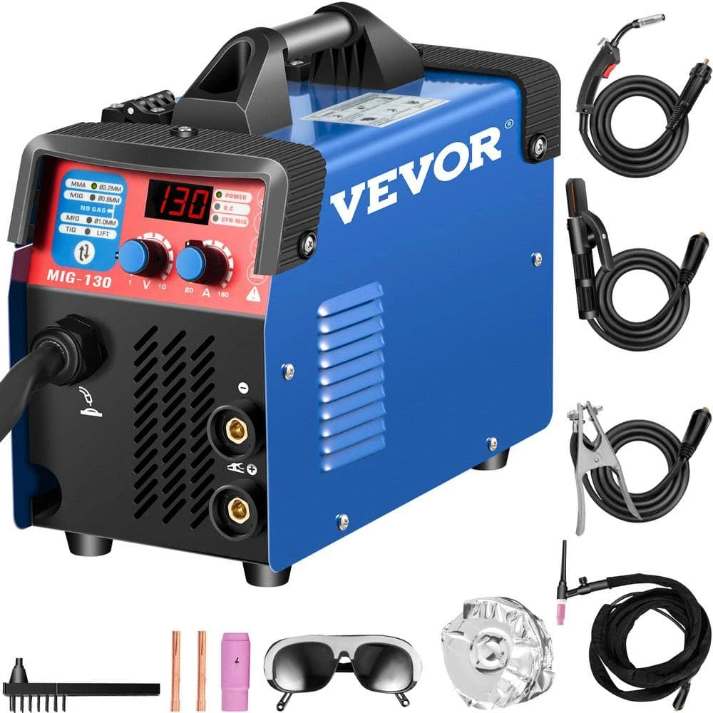 VEVOR 3 in 1 MMA/MIG/LIFT TIG Combo Welder 130 Amp 110-Volt IP21S Welding Machine with IGBT Inverter, Free Welding Wires Gun 1 VEVOR 3 in 1 MMA/MIG/LIFT TIG Combo Welder 130 Amp 110-Volt IP21S Welding Machine with IGBT Inverter, Free Welding Wires Gun