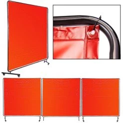 VEVOR Welding Screen 6 ft. x 6 ft. 3 Panel Welding Curtain Flame Retardant with Frame and Wheels adjustable Size, Red 12 VEVOR Welding Screen 6 ft. x 6 ft. 3 Panel Welding Curtain Flame Retardant with Frame and Wheels adjustable Size, Red -Welding & Soldering Tools Sales vevor welding accessories gbrdsmhjl66yc0001v0 44 1000