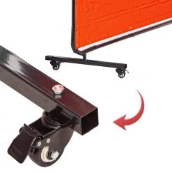 VEVOR Welding Screen 6 ft. x 6 ft. 3 Panel Welding Curtain Flame Retardant with Frame and Wheels adjustable Size, Red 13 VEVOR Welding Screen 6 ft. x 6 ft. 3 Panel Welding Curtain Flame Retardant with Frame and Wheels adjustable Size, Red -Welding & Soldering Tools Sales vevor welding accessories gbrdsmhjl66yc0001v0 fa 1000