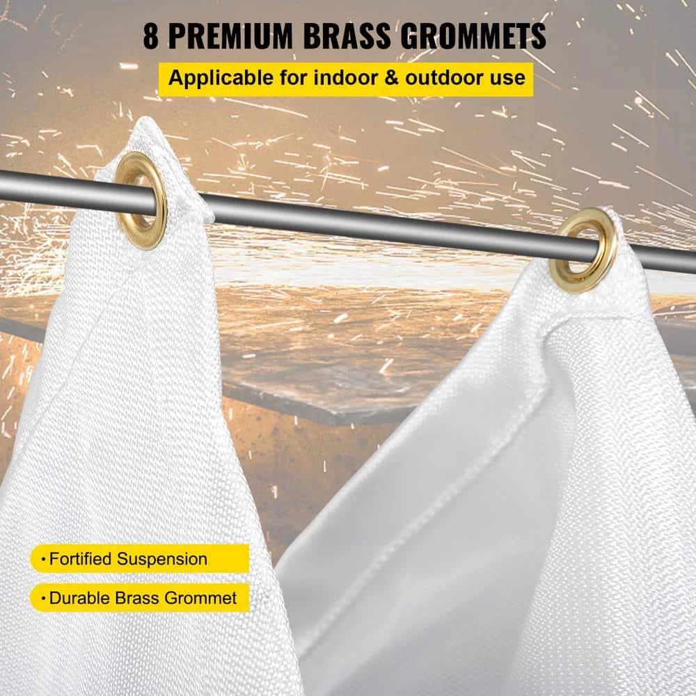 VEVOR 2PCS 6 ft. x 10 ft. Emergency Fire Blanket Fiberglass Heat Resists 1022°F Welding Blanket Mat with Carry Bag, White 5 VEVOR 2PCS 6 ft. x 10 ft. Emergency Fire Blanket Fiberglass Heat Resists 1022°F Welding Blanket Mat with Carry Bag, White - Image 5