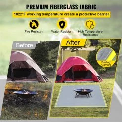 VEVOR Square Fire Pit Mat 67 in. x 60 in. Fireproof Mat 1022°F with 10 Stainless-Steel Grommets and 6 Silver Screws, Gray 11 VEVOR Square Fire Pit Mat 67 in. x 60 in. Fireproof Mat 1022°F with 10 Stainless-Steel Grommets and 6 Silver Screws, Gray -Welding & Soldering Tools Sales vevor welding accessories hthsbddw67x60xuv3v0 1f 1000