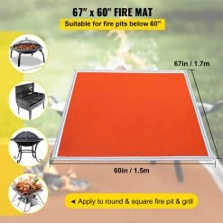 VEVOR Square Fire Pit Mat 67 in. x 60 in. Fireproof Mat 1022°F with 10 Grommets and 6 Silver Hooks, Red 10 VEVOR Square Fire Pit Mat 67 in. x 60 in. Fireproof Mat 1022°F with 10 Grommets and 6 Silver Hooks, Red -Welding & Soldering Tools Sales vevor welding accessories htxthbdd67x6055w3v0 4f 1000