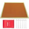 VEVOR Emergency Fire Pit Mat 67 in. x 60 in. Fireproof Welding Blanket 3.3 lbs. 1022°F with 10 Grommets and 6 Silver Hooks