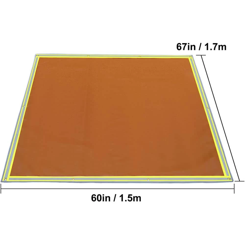 VEVOR Emergency Fire Pit Mat 67 in. x 60 in. Fireproof Welding Blanket 3.3 lbs. 1022°F with 10 Grommets and 6 Silver Hooks 7 VEVOR Emergency Fire Pit Mat 67 in. x 60 in. Fireproof Welding Blanket 3.3 lbs. 1022°F with 10 Grommets and 6 Silver Hooks - Image 7