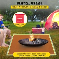 VEVOR Emergency Fire Pit Mat 67 in. x 60 in. Fireproof Welding Blanket 3.3 lbs. 1022°F with 10 Grommets and 6 Silver Hooks 13 VEVOR Emergency Fire Pit Mat 67 in. x 60 in. Fireproof Welding Blanket 3.3 lbs. 1022°F with 10 Grommets and 6 Silver Hooks -Welding & Soldering Tools Sales vevor welding accessories htzsbddw67x60qc2dv0 fa 1000
