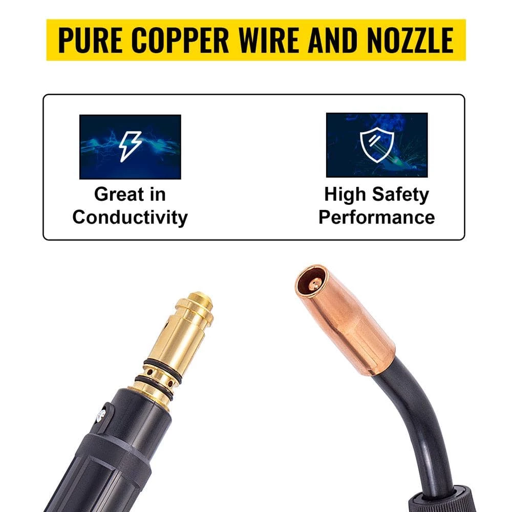 VEVOR MIG Welding Gun 10 ft. 100 Amp Welding Torch for 0.024 in. to 0.031 in. Wire for Lincoln Magnum 100L (K530-6) 3 VEVOR MIG Welding Gun 10 ft. 100 Amp Welding Torch for 0.024 in. to 0.031 in. Wire for Lincoln Magnum 100L (K530-6) - Image 3