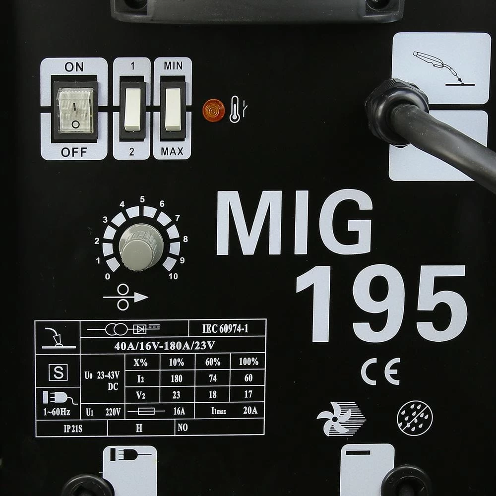 XtremepowerUS 190 Amp Dual MIG-195 230-Volt Gasoline Flux Core Auto Wire Aluminum Welding Machine Gas/No Gas Welder 3 XtremepowerUS 190 Amp Dual MIG-195 230-Volt Gasoline Flux Core Auto Wire Aluminum Welding Machine Gas/No Gas Welder - Image 3