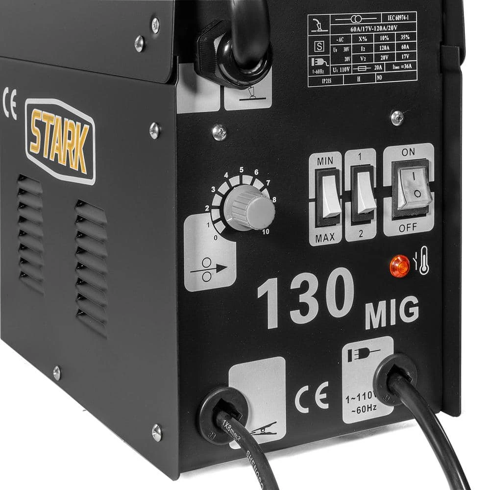 XtremepowerUS 115-Volt MIG 130 Welder Flux Core Wire Automatic Feed Welding Machine DIY Tool with Protective Mask Kit 4 XtremepowerUS 115-Volt MIG 130 Welder Flux Core Wire Automatic Feed Welding Machine DIY Tool with Protective Mask Kit - Image 4